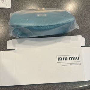 Miu Miu kiss lock Aqua Blue Pouch
